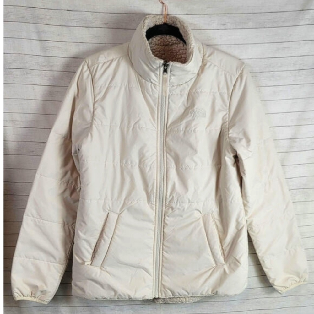 The North Face Merriewood Reversible Jacket in Antique White, sz Small